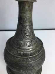 Antika Osmanlı İslami Bronz Vazo