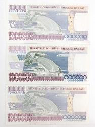 7. Emisyon 1.000.000 Türk Lirası Koleksiyon Kağıt Para . Hobi Para. Hatıra Para. Eski Para.