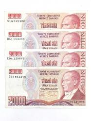 7. Emisyon 20.000 Türk Lirası Koleksiyon Kağıt Para . Hobi Para. Hatıra Para. Eski Para.
