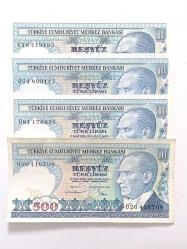 7. Emisyon 500 Türk Lirası Koleksiyon Kağıt Para . Hobi Para. Hatıra Para. Eski Para.