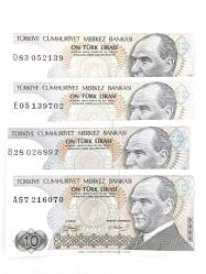 7. Emisyon 10 Türk Lirası Koleksiyon Kağıt Para . Hobi Para. Hatıra Para. Eski Para.