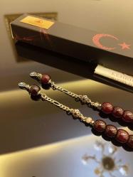 925 AYAR GÜMÜŞ PÜSKÜLLÜ ORJİNAL RENK ALMIŞ SIKMA KEHRİBAR TESBİH ZAZA TESBİHİ
