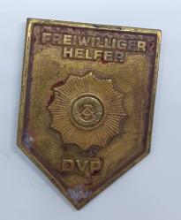 Almanya DDR  Sosyalist Dönem Polis Gönüllüsü Rozeti Çok Nadir