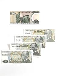 7. Emisyon 10 Türk Lirası Eski Kağıt Para. Koleksiyon Para. Hatıra Para.