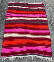 El Dokuma Anadolu Eski Antika Halı Kilim (133)(146)(153)x222cm)