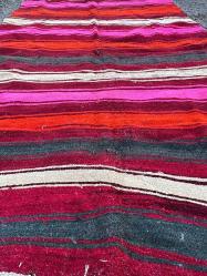 El Dokuma Anadolu Eski Antika Halı Kilim (133)(146)(153)x222cm)