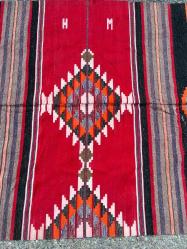 El Dokuma Anadolu Eski Antika Halı Kilim (140x284cm)
