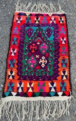 El Dokuma Anadolu Eski Antika Halı Kilim (Mini Boy) (62x100cm)