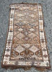 El Dokuma Anadolu Eski AntikaYün Halı Kilim (88x180cm)