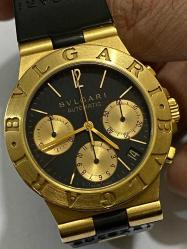 Antika - %100 orjinal BVLGARİ 18 ayar altın Diagono otomatik CH35G D 476 erkek veya kadın unisex 35 mm kol saati - kitantik - kitaLog