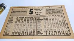 KLS9-- 5 MART 1978 TAKVİM YAPRAĞI