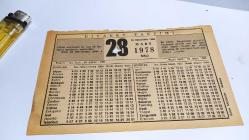 KLS9-- 28 MART 1978 TAKVİM YAPRAĞI