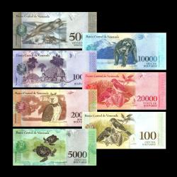 VENEZUELA (2017) - 500, 1.000, 2.000, 5.000, 10.000, 20.000, 100.000 Bolivares (ÇİL 10/10)