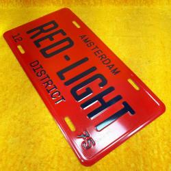 VINTAGE AMSTERDAM RED-LIGHT DISTRICT ALÜMİNYUM METAL PLAKA