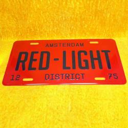 VINTAGE AMSTERDAM RED-LIGHT DISTRICT ALÜMİNYUM METAL PLAKA