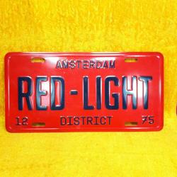VINTAGE AMSTERDAM RED-LIGHT DISTRICT ALÜMİNYUM METAL PLAKA