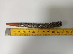 Antika Muazzam Usta İşçilikli Osmanlı Telkari Gümüş Ağızlık