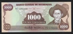 ** NİKARAGUA ( 1.000 * CORDOBAS ) 1985 ( 1988 ) - ÇİL