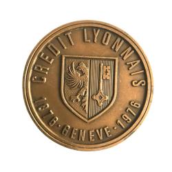 Credit Lyonnais 1876 Geneve 1976 - Madalyon