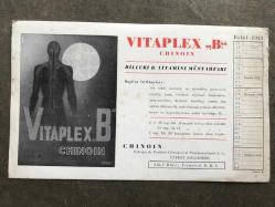 Vitaplex B - Chinoin 1943 yılı, kurutma kağıdı takvim