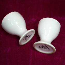 VINTAGE LUN ART HARD PORCELAIN FIRST CLASS BİR ÇİFT AVRUPA PORSELEN YUMURTALIK