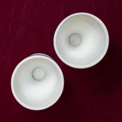 VINTAGE LUN ART HARD PORCELAIN FIRST CLASS BİR ÇİFT AVRUPA PORSELEN YUMURTALIK