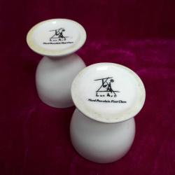 VINTAGE LUN ART HARD PORCELAIN FIRST CLASS BİR ÇİFT AVRUPA PORSELEN YUMURTALIK