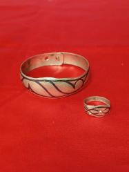 Sandıktan Mükemmel Kondisyonda Alpaka Gümüş Savatlı Bilezik