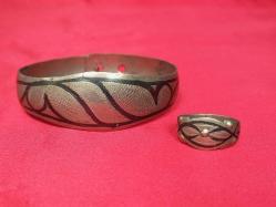 Sandıktan Mükemmel Kondisyonda Alpaka Gümüş Savatlı Bilezik