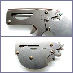 OMENİV'DEN AĞIR ÇELİK 6LI OTOMATİK LASTİK ATAR TABANCA KATLANIR KOMPAKT CNC EL YAPIMI EŞSİZ