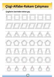Çizgi Alfabe Rakam Çalışmaları YAZ-SİL Kitabı