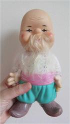 SOVYET RUSYA KAUÇUK (LASTİK) BEBEK UKRAYNA YEREL GİYSİLİ OYUNCAK FİGÜR BİBLO 22 CM
