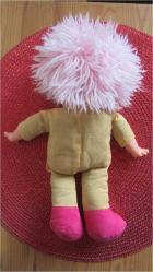 1980'LERDEN ABC DAMGALI VİNTAGE OYUNCAK BEBEK PEMBE SAÇLI 30 CM