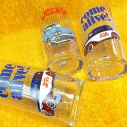 VINTAGE KLASİK OTOMOBİL RESİMLİ 3 ADET PEPSI-COLA BARDAK