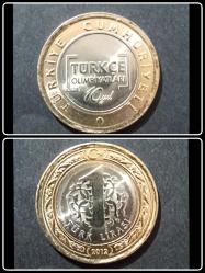 2012 1 LİRA TÜRKÇE  OLİMPİYATLARI Hatıra Parası (TCHM2012) 