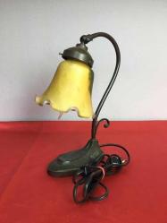 Antika Fransız Art Nouveau Pate De Verre Piyano Lambası