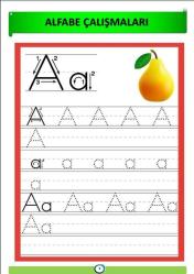 Okul Öncesi Alfabe Sayı Çalışması YAZ-Sil Kitabı