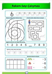 Okul Öncesi Alfabe Sayı Çalışması YAZ-Sil Kitabı