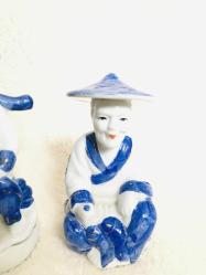 3 lü Çinli Balıkçı Biblo