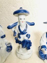 3 lü Çinli Balıkçı Biblo