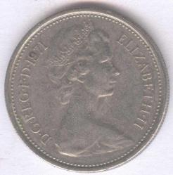 5 NEW PENCE 1971/ UNITED KINGDOM /BİRLEŞİK KIRALLIK/İNGİLTERE /ÇÇT UK5P7101