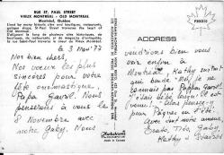 CANADA POSTCARD 1977