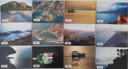 ORTA DÖNEM ANTALYADA ANTİK YERLER;ALANYA KALE-SİDE-SİMENA-OLYMPOS-KONYAALTI-KEMER-SİDE-KAŞ-ANTALYA-ANTALYA-ALTINBEŞİK-ADRASAN ORİJİNAL KARTPOSTAL SETİ 12 ADET NADİRDİR