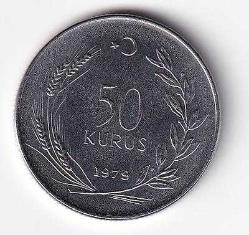 1979 YILI 50 KURUŞ FAO Saban Kılıçtan Üstündür ÇİL