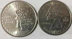 2000.NEW HAMSHIRE EYALET ÇEYREK DOLAR.USA