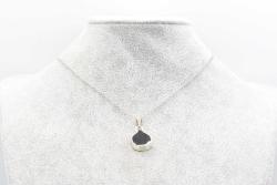 Hakiki Doğal Siyah Turmalin Taşı Kolye Ucu