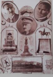 ESKİ YILLARIN 1933 ATATÜRK-İSMET İNÖNÜ VE KAZIM KARABEKİR ANKARA KULÜBÜ KARTPOSTALI CC2Ş3 NADİRDİR