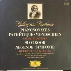 Beethoven - Wilhelm Kempff / Herbert von Karajan, Berliner Philharmoniker - Pianosonates Pathétique /Mondschein / Slotkoor Negende Symfonie / LP