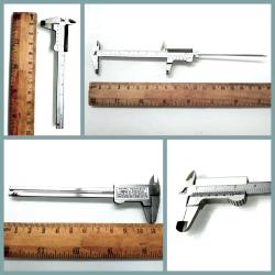 OMENİV'DEN SOM ÇELİK MİNİ KOMPAS VERNİER CETVEL KALİPER HASSAS ÖLÇÜM ALETİ NADİR