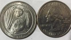 2020.AMERICAN SAMOA   EYALET ÇEYREK DOLAR.USA